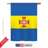 Madeira - Nationality Flags of the World Vertical Impressions Decorative Flags HG140144 Printed In USA