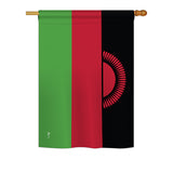 Malawi - Nationality Flags of the World Vertical Impressions Decorative Flags HG140145 Printed In USA
