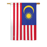 Malaysia - Nationality Flags of the World Vertical Impressions Decorative Flags HG140146 Printed In USA