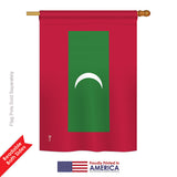 Maldives - Nationality Flags of the World Vertical Impressions Decorative Flags HG140147 Printed In USA