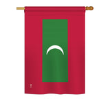 Maldives - Nationality Flags of the World Vertical Impressions Decorative Flags HG140147 Printed In USA