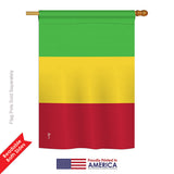 Mali - Nationality Flags of the World Vertical Impressions Decorative Flags HG140148 Printed In USA