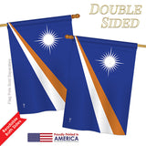 Marshall Islands - Nationality Flags of the World Vertical Impressions Decorative Flags HG140150 Printed In USA