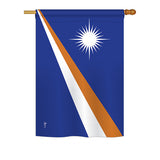 Marshall Islands - Nationality Flags of the World Vertical Impressions Decorative Flags HG140150 Printed In USA