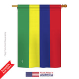 Mauritius - Nationality Flags of the World Vertical Impressions Decorative Flags HG140152 Printed In USA