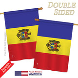 Moldova - Nationality Flags of the World Vertical Impressions Decorative Flags HG140156 Printed In USA