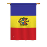 Moldova - Nationality Flags of the World Vertical Impressions Decorative Flags HG140156 Printed In USA