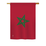 Morocco - Nationality Flags of the World Vertical Impressions Decorative Flags HG140160 Printed In USA