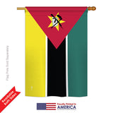 Mozambique - Nationality Flags of the World Vertical Impressions Decorative Flags HG140161 Printed In USA