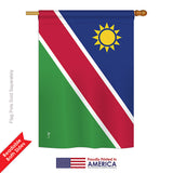 Namibia - Nationality Flags of the World Vertical Impressions Decorative Flags HG140162 Printed In USA