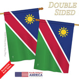 Namibia - Nationality Flags of the World Vertical Impressions Decorative Flags HG140162 Printed In USA
