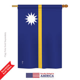 Nauru - Nationality Flags of the World Vertical Impressions Decorative Flags HG140163 Printed In USA