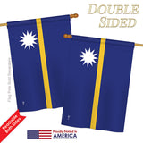 Nauru - Nationality Flags of the World Vertical Impressions Decorative Flags HG140163 Printed In USA