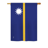 Nauru - Nationality Flags of the World Vertical Impressions Decorative Flags HG140163 Printed In USA