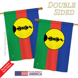 New Caledonia - Nationality Flags of the World Vertical Impressions Decorative Flags HG140167 Printed In USA