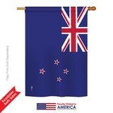 New Zealand - Nationality Flags of the World Vertical Impressions Decorative Flags HG140168 Printed In USA