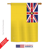 Niue - Nationality Flags of the World Vertical Impressions Decorative Flags HG140172 Printed In USA