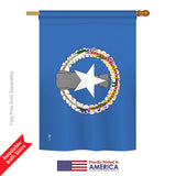 Northern Marianas - Nationality Flags of the World Vertical Impressions Decorative Flags HG140173 Printed In USA