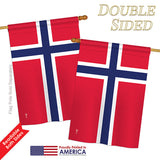 Norway - Nationality Flags of the World Vertical Impressions Decorative Flags HG140174 Printed In USA