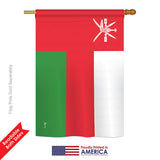 Oman - Nationality Flags of the World Vertical Impressions Decorative Flags HG140177 Printed In USA