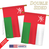 Oman - Nationality Flags of the World Vertical Impressions Decorative Flags HG140177 Printed In USA
