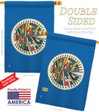 Organization Of American States - Nationality Flags of the World Vertical Impressions Decorative Flags HG140178 Made In USA