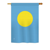 Palau - Nationality Flags of the World Vertical Impressions Decorative Flags HG140180 Printed In USA