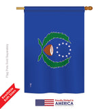 Pohnpei - Nationality Flags of the World Vertical Impressions Decorative Flags HG140184 Printed In USA