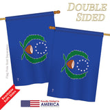 Pohnpei - Nationality Flags of the World Vertical Impressions Decorative Flags HG140184 Printed In USA