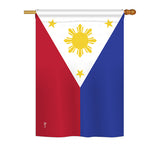 Philippines - Nationality Flags of the World Vertical Impressions Decorative Flags HG140187 Printed In USA
