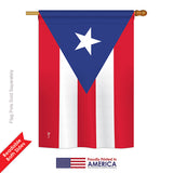 Puerto Rico - Nationality Flags of the World Vertical Impressions Decorative Flags HG140192 Printed In USA