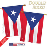 Puerto Rico - Nationality Flags of the World Vertical Impressions Decorative Flags HG140192 Printed In USA