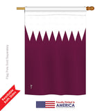 Qatar - Nationality Flags of the World Vertical Impressions Decorative Flags HG140193 Printed In USA