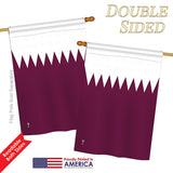 Qatar - Nationality Flags of the World Vertical Impressions Decorative Flags HG140193 Printed In USA