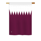 Qatar - Nationality Flags of the World Vertical Impressions Decorative Flags HG140193 Printed In USA