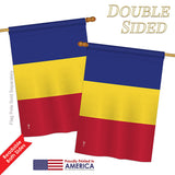 Romania - Nationality Flags of the World Vertical Impressions Decorative Flags HG140194 Printed In USA