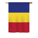 Romania - Nationality Flags of the World Vertical Impressions Decorative Flags HG140194 Printed In USA