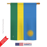 Rwanda - Nationality Flags of the World Vertical Impressions Decorative Flags HG140196 Printed In USA
