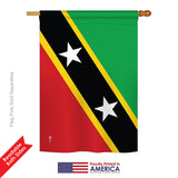 Saint Kitts & Nevis - Nationality Flags of the World Vertical Impressions Decorative Flags HG140198 Printed In USA