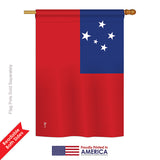 Samoa - Nationality Flags of the World Vertical Impressions Decorative Flags HG140202 Printed In USA