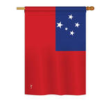 Samoa - Nationality Flags of the World Vertical Impressions Decorative Flags HG140202 Printed In USA