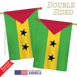 Sao Tome and Principe - Nationality Flags of the World Vertical Impressions Decorative Flags HG140204 Printed In USA