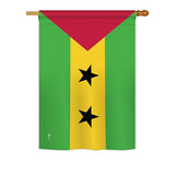 Sao Tome and Principe - Nationality Flags of the World Vertical Impressions Decorative Flags HG140204 Printed In USA