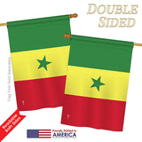 Senegal - Nationality Flags of the World Vertical Impressions Decorative Flags HG140208 Printed In USA