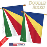 Seychelles - Nationality Flags of the World Vertical Impressions Decorative Flags HG140210 Printed In USA