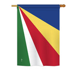 Seychelles - Nationality Flags of the World Vertical Impressions Decorative Flags HG140210 Printed In USA