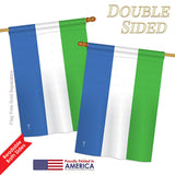 Sierra Leone - Nationality Flags of the World Vertical Impressions Decorative Flags HG140211 Printed In USA