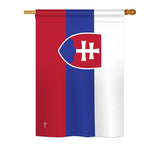 Slovakia - Nationality Flags of the World Vertical Impressions Decorative Flags HG140213 Printed In USA