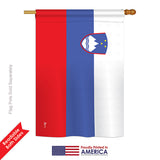 Slovenia - Nationality Flags of the World Vertical Impressions Decorative Flags HG140214 Printed In USA