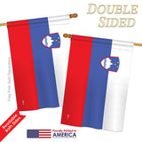 Slovenia - Nationality Flags of the World Vertical Impressions Decorative Flags HG140214 Printed In USA